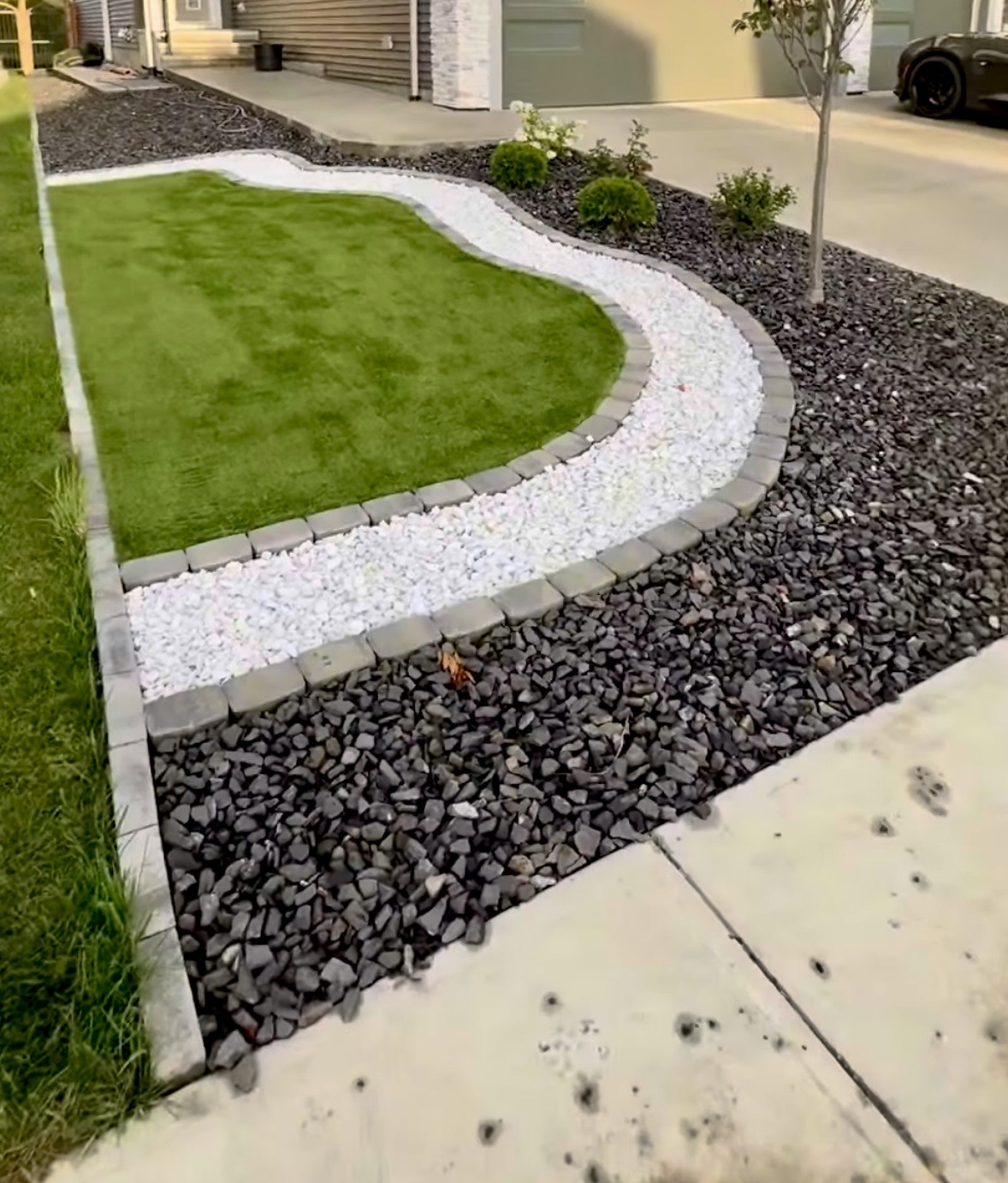 Saskatoon landscaping bed and edging result