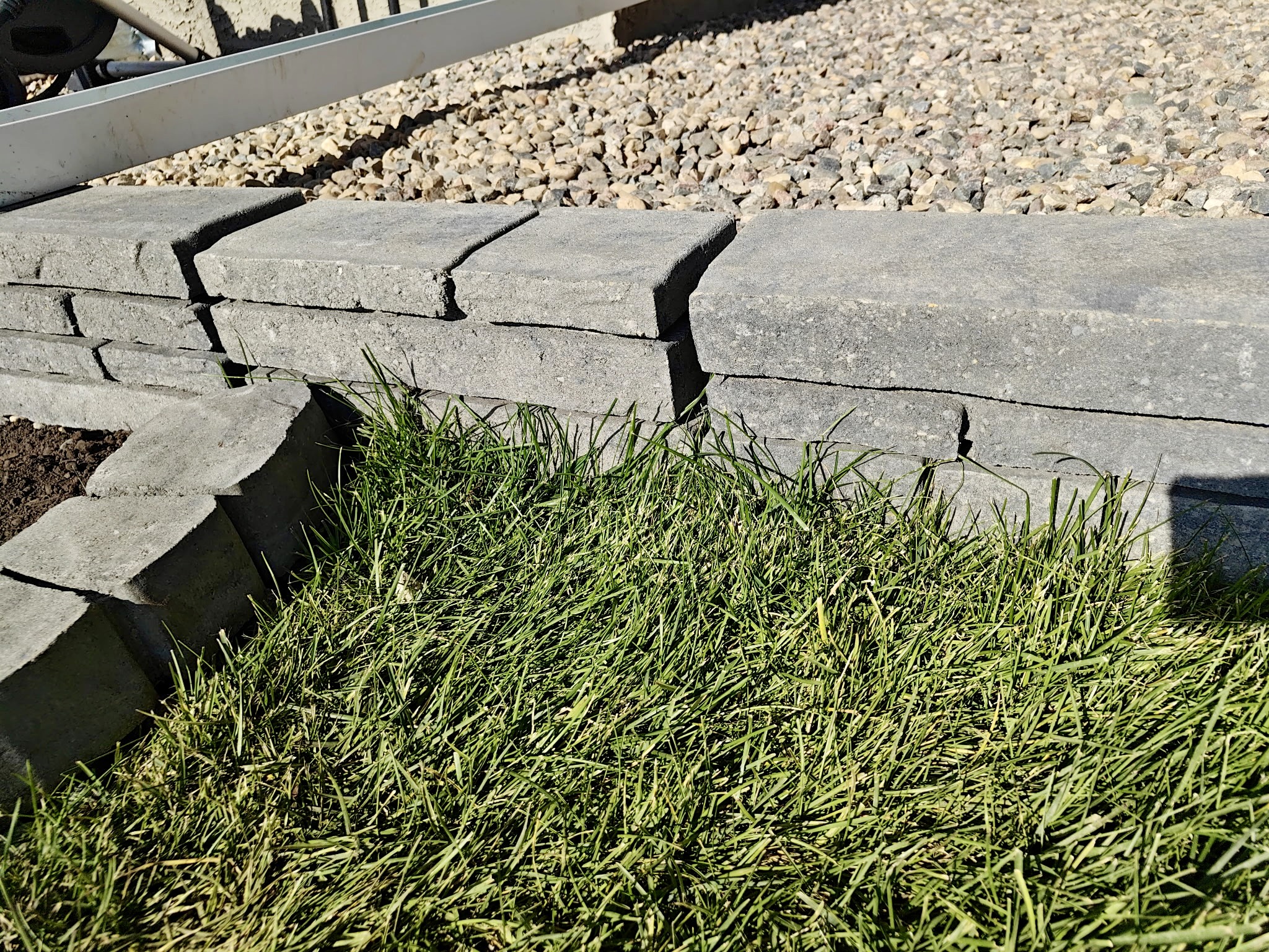 Saskatoon landscaping bed and edging result