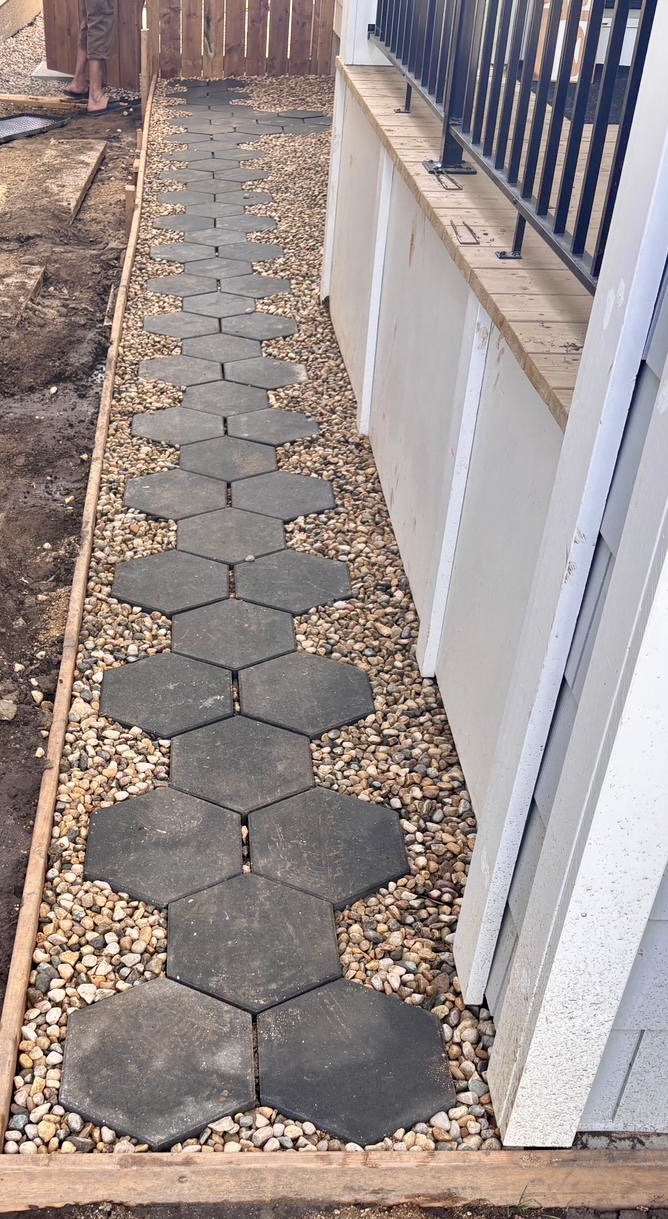 Saskatoon landscaping bed and edging result