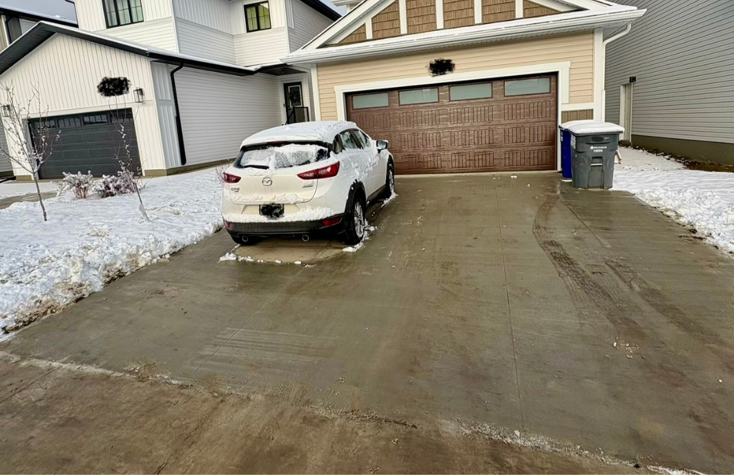 Cleared residential sidewalk