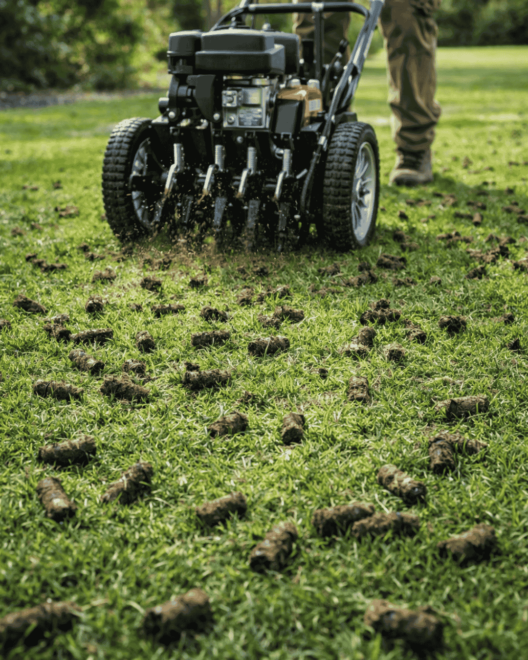 Lawn aeration service